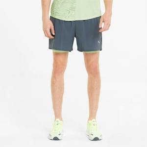 Run 2-in-1 5" Men's Running Shorts, Dark Slate-Fizzy Light